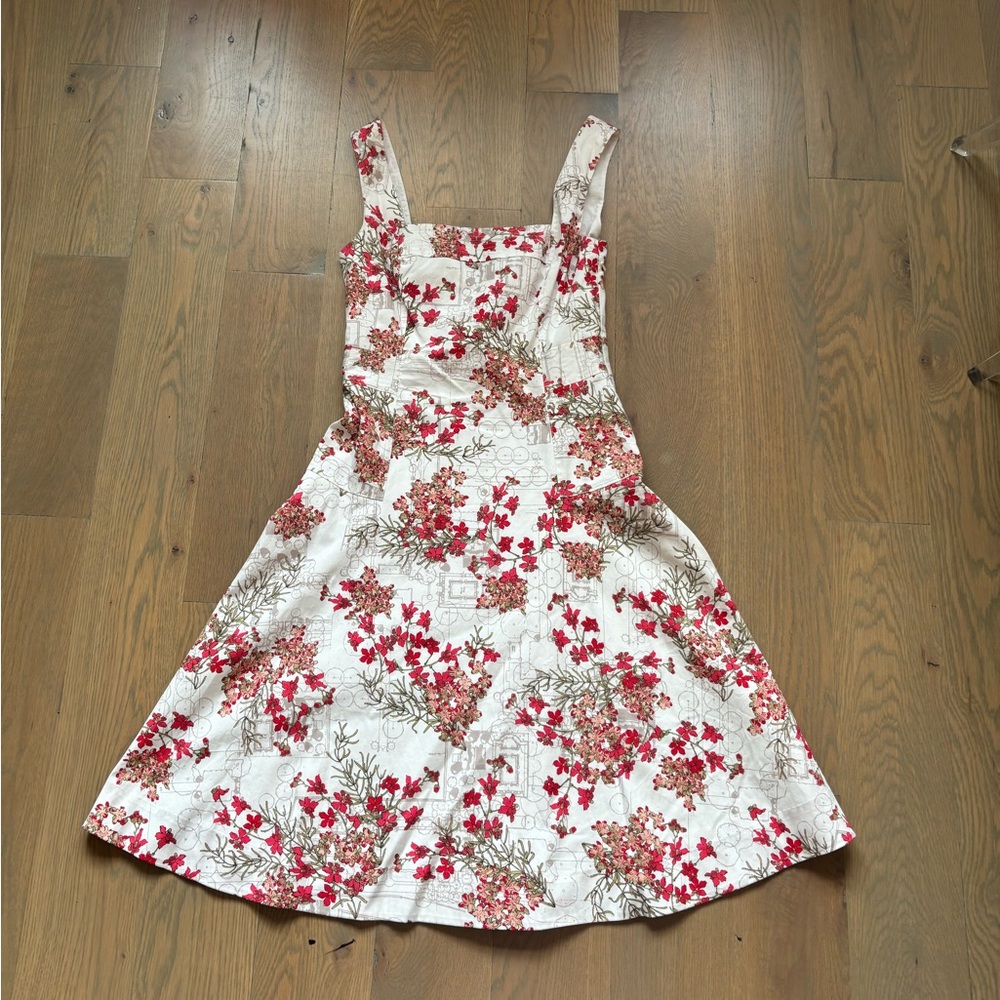 Tory Burch Red and White Floral Dress